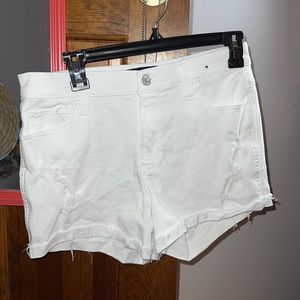 Hollister White High Rise Shorts
